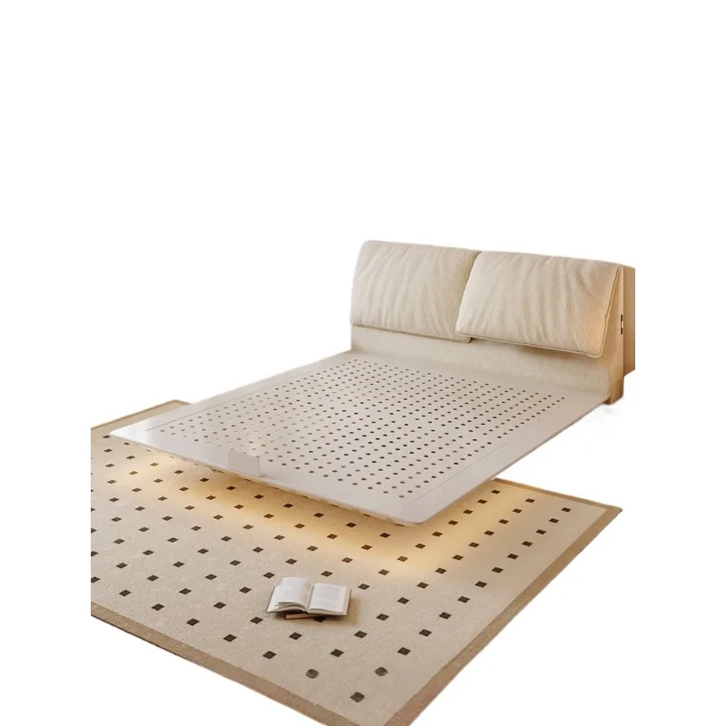 

Fabric upholstery bed removable and washable carbon steel suspension bed wrought iron bed medieval style master