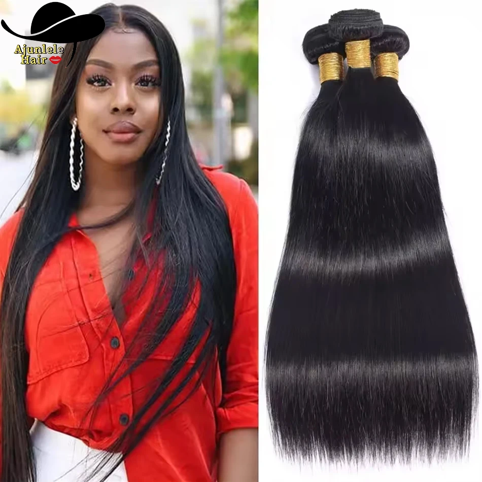 

Malaysian 10-30 Inch Raw Virgin Unprocessed 100% Human Hair Extensions Bone Straight 1/2/3/4 Bundles Double Weft For Black Women