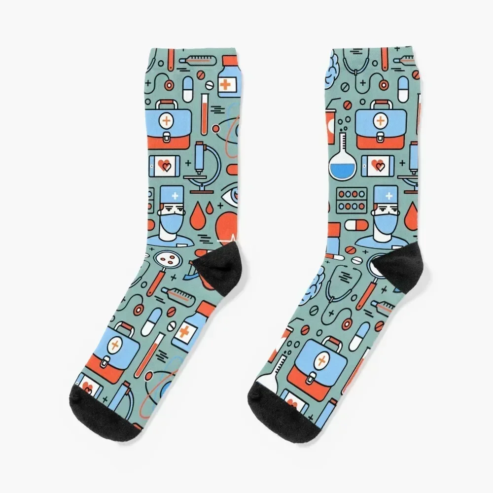 Proud To Be a Nurse / Surface Pattern Design / Blue Socks Stockings compression anime luxe Woman Socks Men's