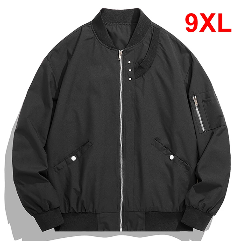 

Baseball Jacket Men Plus Size 9XL Bomber Jackets Coats Fashion Embroidery Design Cargo Jacket Male Big Size 9XL Outerwear