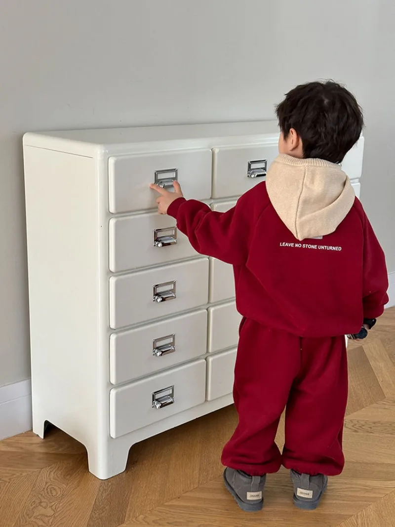 RAISE Winter-Set für Teenager-Jungen, 2-teiliges Kleidungsset, Sweatshirt mit Buchstabenmuster und Fleece-Unterhose, warmes, dickes Kinder-Outfit für Jungen. – Detail 20