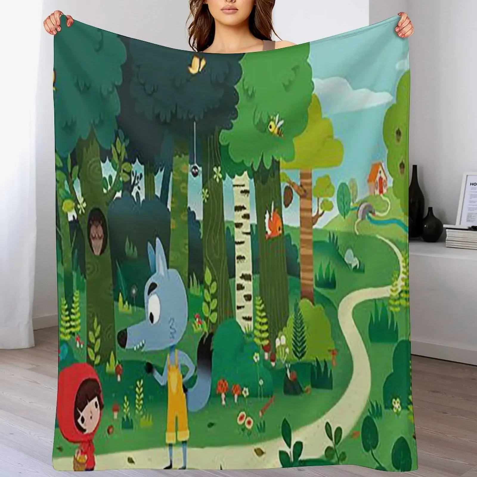 

sneaky sasquatch Throw Blanket Breathable Lightweight Blanket for Adults Kids