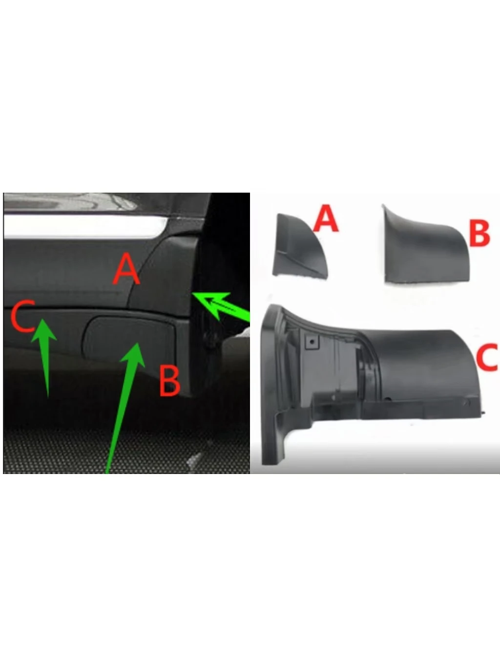 

Rear Left/Right Fender Cover Apron Corner Trim Covers For Porsche Cayenne 2007 2008 2009 2010 95550416700 95550554801 9555055470
