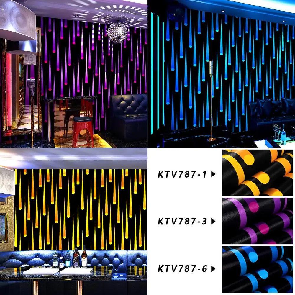 

KTV Wallpaper 3D Reflective Glitter Wall Fabric for Bar Themed Private Room Corridor Hall Background Wall Decoration
