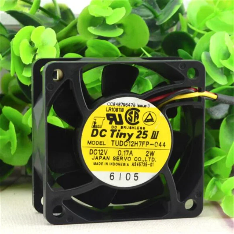 SERVO TUDC12H7FP-044 12V0.17A 6CM 6025 Three-line double ball cooling fan