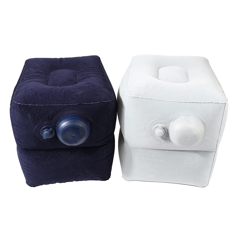 Inflatable Travel Pillow Foot Rest Kids Car Airplane Sleeping Bed Leg Support Height Adjustable Footrest Pillow for Long Trips