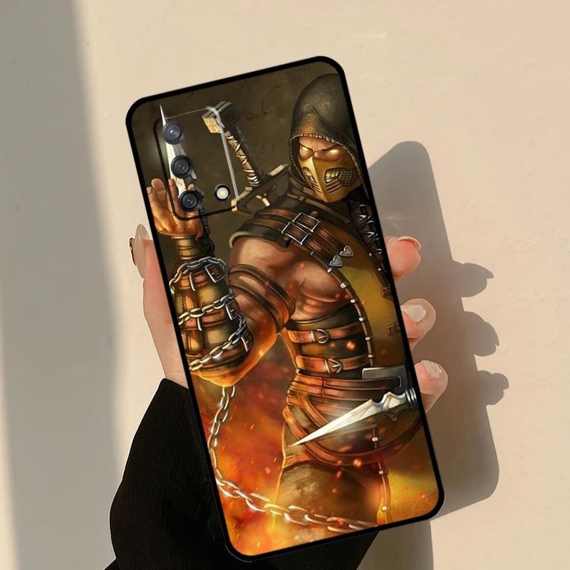 حافظة مورتال كومبات لهواتف OPPO A5 A9 A31 A53 S A15 A16 A17 A52 A72 A54 A74 A94 A57 A77 A76 A96 A54S