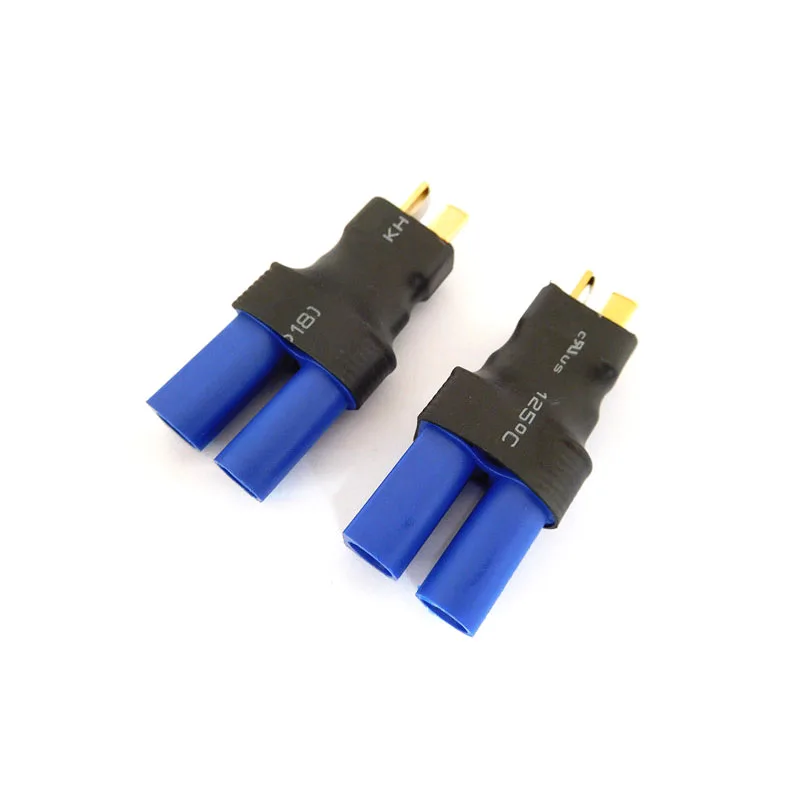 10 pçs ec5 para deans t plug adaptador macho para fêmea sem fio conector para rc fpv peças diy para bateria lipo esc para brinquedos elétricos