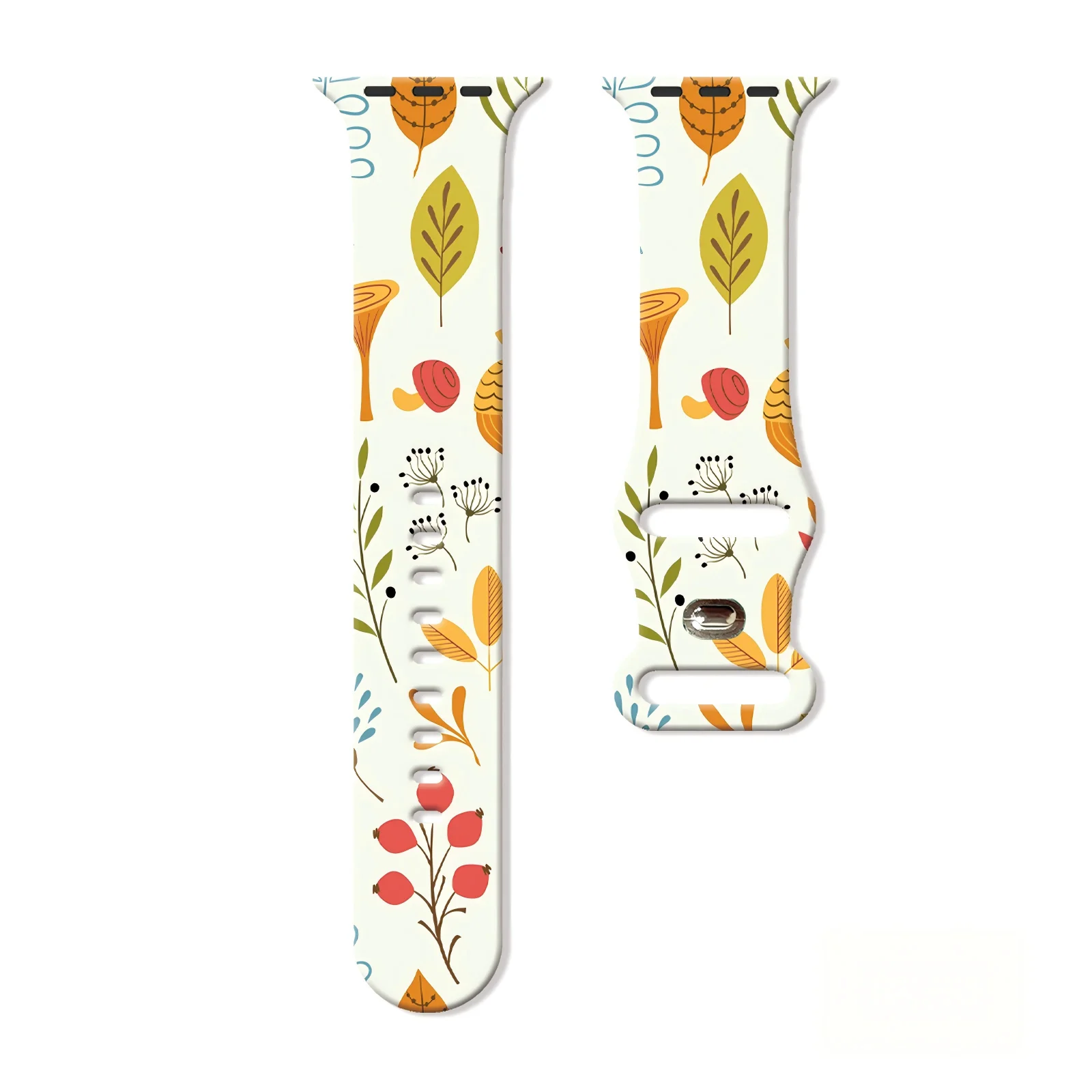 

Autumn Forest Series Print Strap for Apple Watch 11 10 9 8 SE Silicone Band Replaceable Watchband for iWatch 46mm 44mm 42mm 41mm
