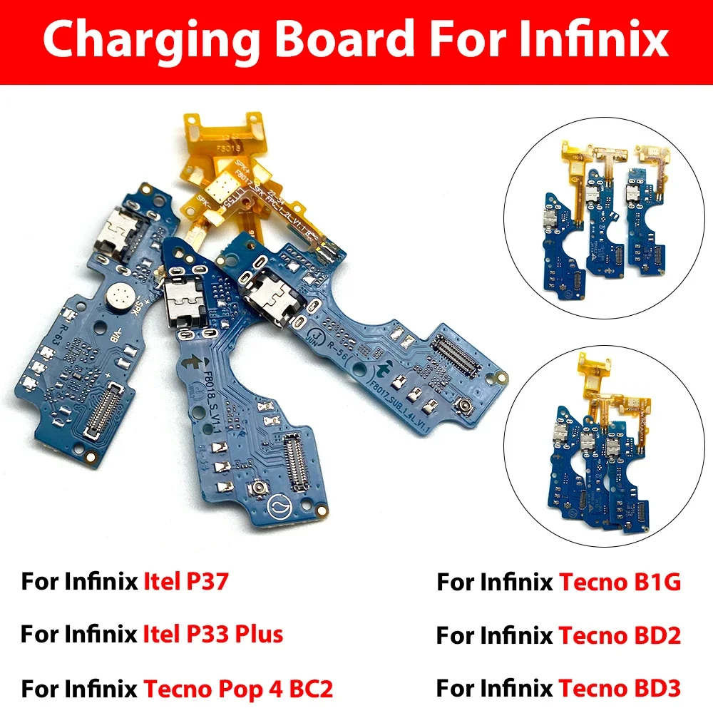 For infnix ltel P33 Plus/ltel P37/Tecno B1G/Tecno BD2/Tecno BD3/CA6/ CA7 USB Charger Charging Dock Port Connector Flex Cable