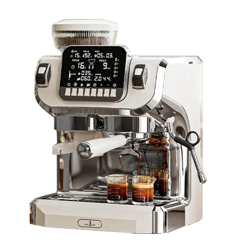 

15bar Italian Electric Espresso Coffee Maker Pump Pressure Semi-automatic Milk Foam Grinding Integrated Coffee Machine Grinder