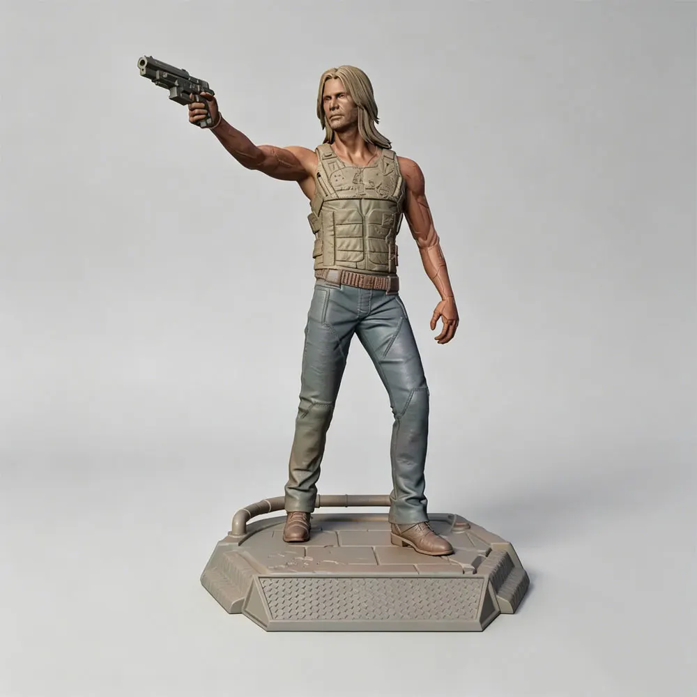 1/24/18/16/12 Warrior Resin Model Kit GK Micro 3D Printed Grey Model Statue, High Precision Resin Model Hand Uncolored
