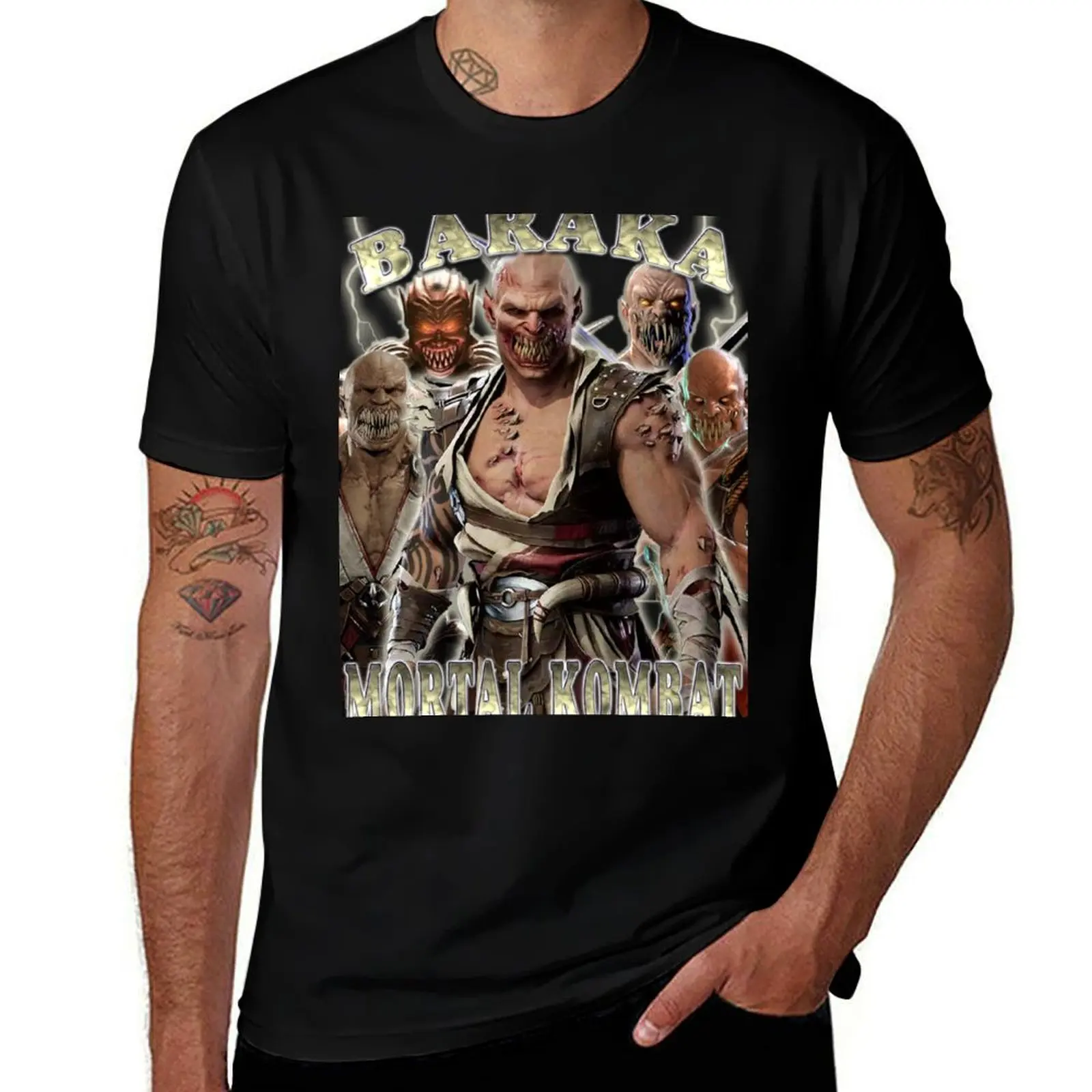 Mortal Kombat 1 - Baraka MK T-Shirt oversized t shirt animal prinfor boys Men's cotton t-shirt