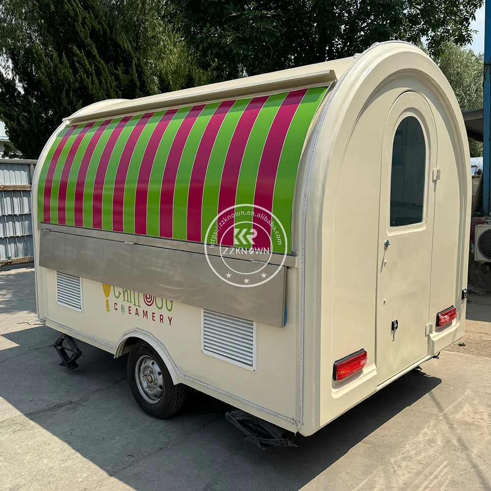 Mobile Food Trailer Hot Dog Pizza Kiosk Street Coffee Shop Kiosk Fully Equipped Concession Food Truck Mobile Kitchen