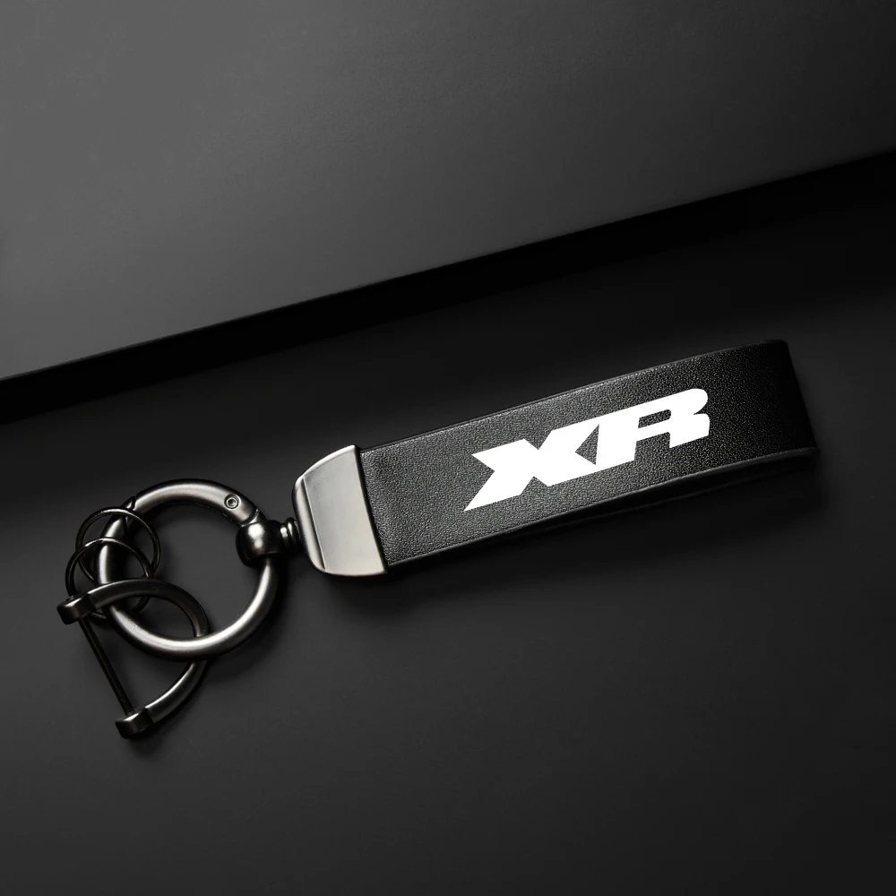 For Honda XR230MOTARD XR 230 250 400 125 2005-2012 Holder Carbon Leather Keyring Motorcycle High-Grade leather Keychain