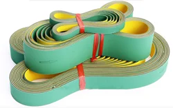 Perimeter:830x15x2mm Yellow Green Nylon Base Band High Speed Drive Conveyor Flat Belt