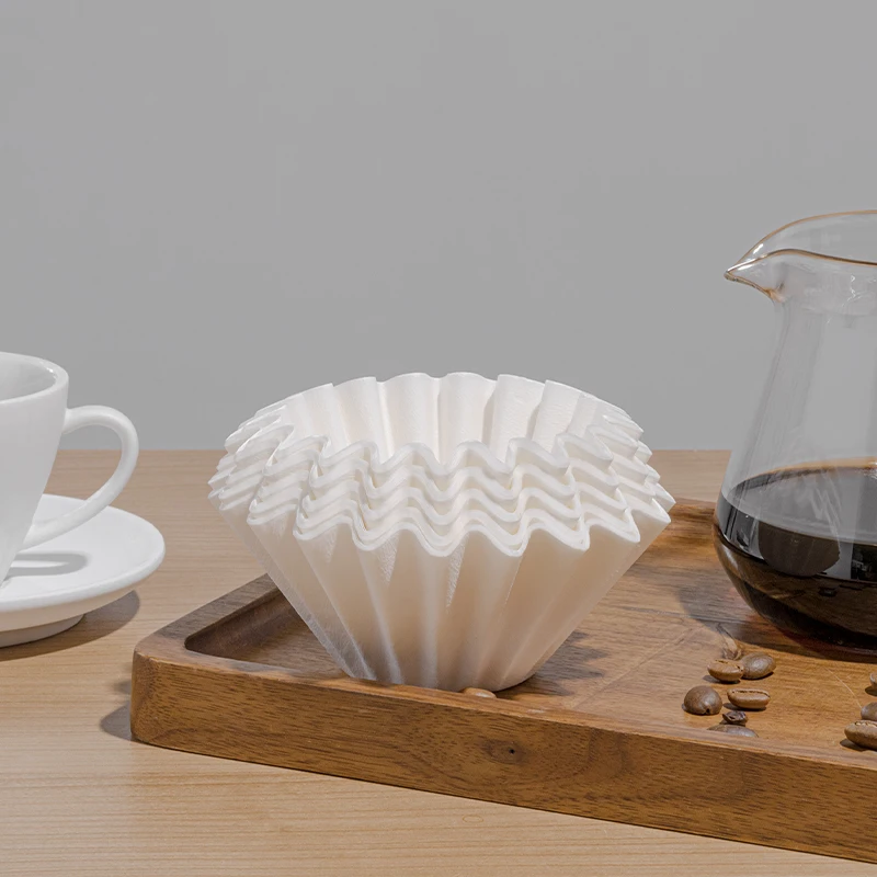 TIMEMORE Coffee Pot Filter Paper By Hand Drip Cup 50pcs American Coffee Machine Filter Fan Cake shape&V-shaped