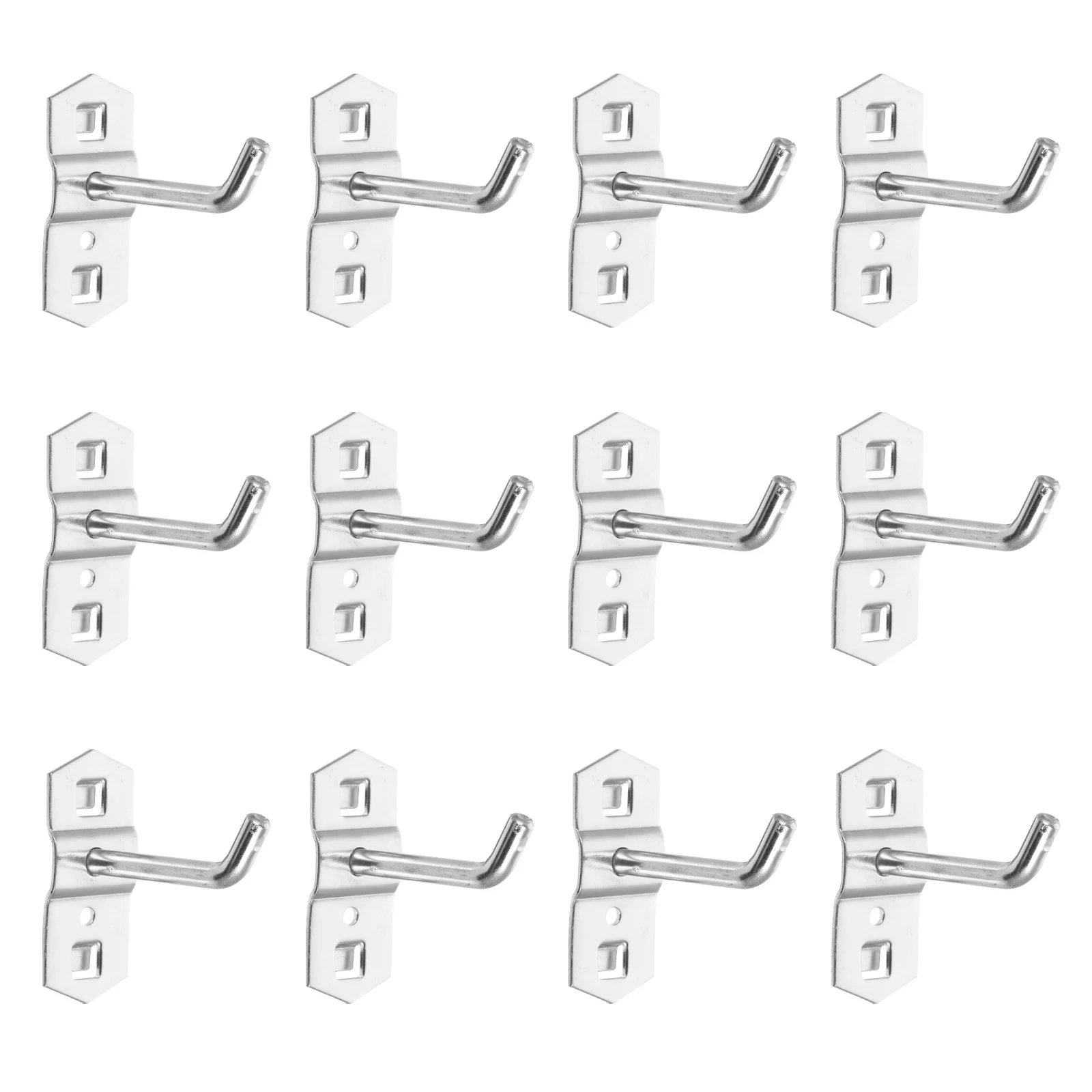 12 Pcs Car Hooks Tool Pegboard Display Rack Hooking Silver Supermarket Shelf Child