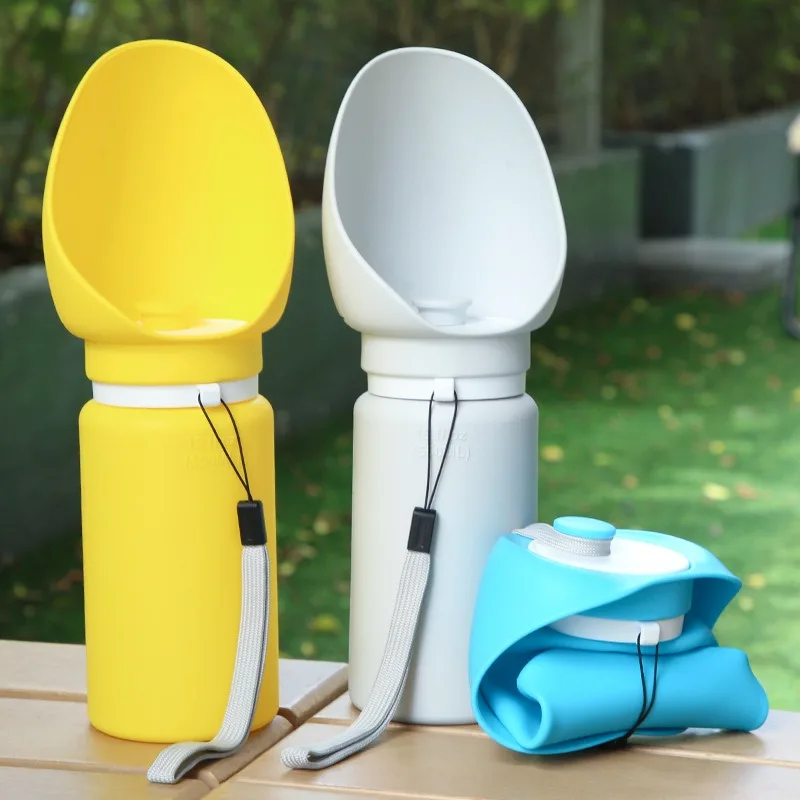 Pet Travel Folding Water Cup Silica Gel Mini Walking Dog Outdoors Large Capacity Pocket for Dog Go Out Pet Supplies Accessories
