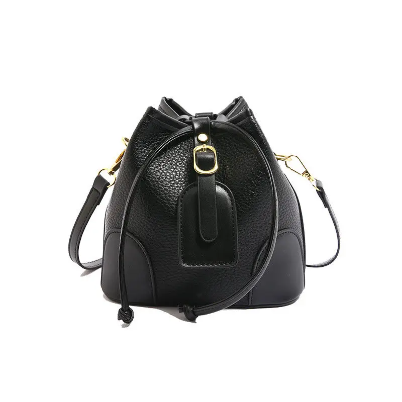 

New Shoulder Messenger Small Square Bag Internet Celebrity Korean Version Bucket Bag Simple Square Bag Foreign Style Versatile