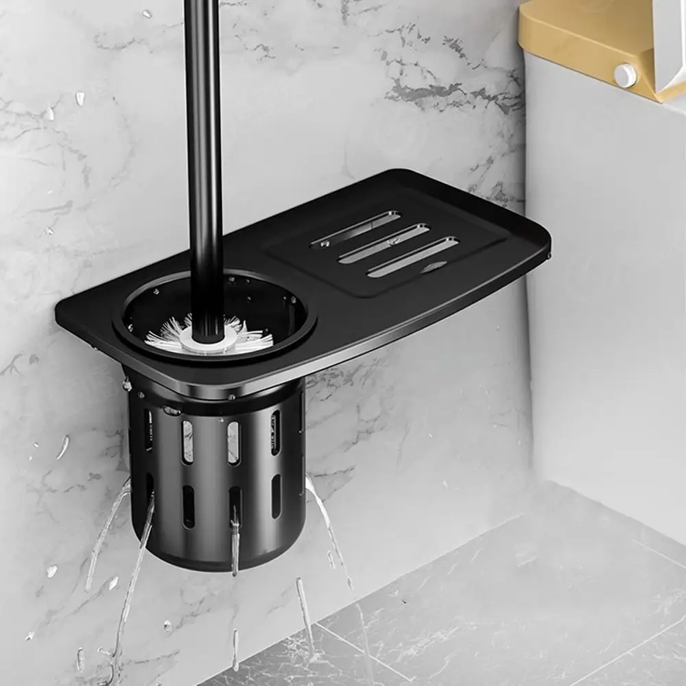 

Космический алюминиевый держатель для туалетной щетки, набор, защита от дренажа, без перфорации, щетка для унитаза в ванной комнате, нержавеющий инструмент для чистки унитаза, товары для дома