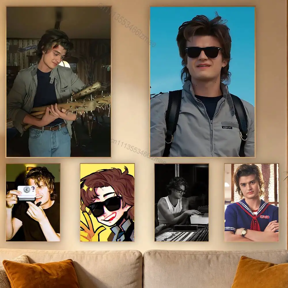 J-Joe Steve K-Keery Cool Retro Fashion Pictorial Poster Sticky Poster Paper Sticker DIY Room Bar Cafe Wall Decor Gift