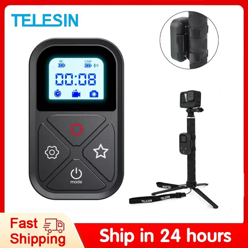 TELESIN T10 Bluetooth Remote Control Wireless Smart Remote For GoPro Hero 12 11 10 9 For GoPro 80M Action Camera Accessories