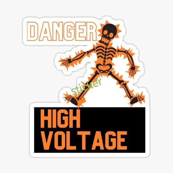 ملصقات سيارة كهربائية من Danger، تصميم شعار بسيط عصري، شارات سيارة من الفينيل المقاوم للماء والخدش #4