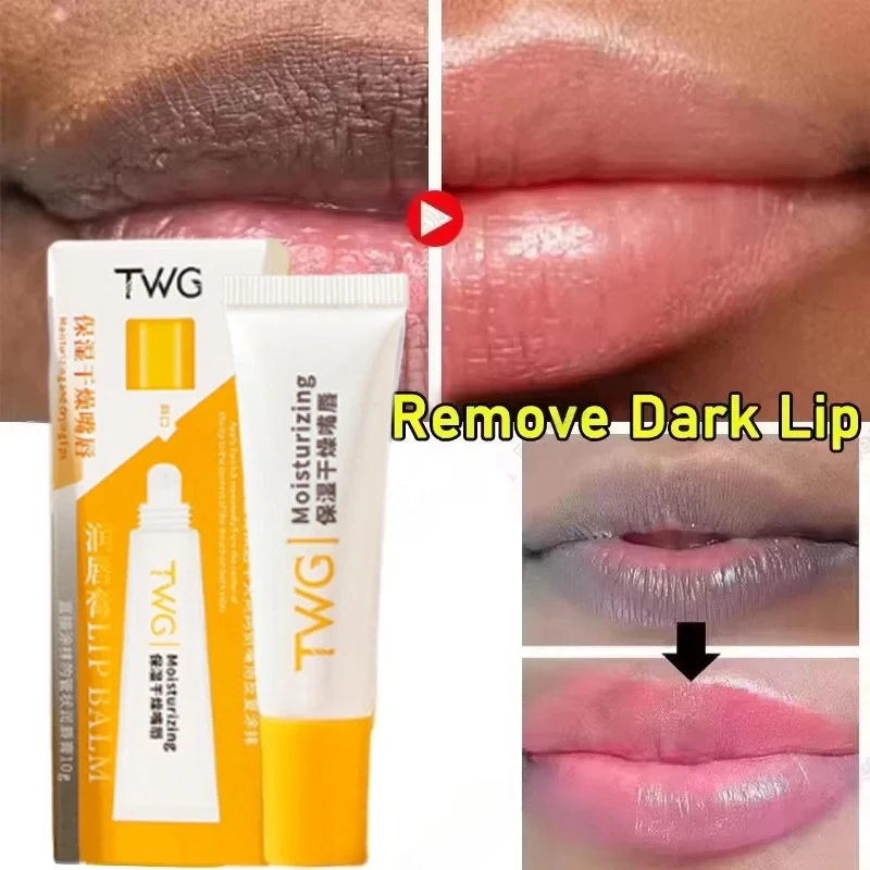 Entfernen Sie dunklen Lippenbalsam, Vitamin C, hellt Melanin, Glanzöl, Peeling, sauberes Pigment, abgestorbene Haut, verblasst Lippenlinien, Schönheitspflege, Make-up