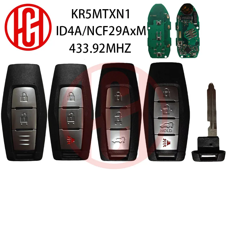 

433.92MHz 4A Chip Smart Remote Car Key 2/ 3 /4 Buttons KR5MTXN1 S180145502 S180145500 for Mitsubishi Outlander 2022 2023 2024