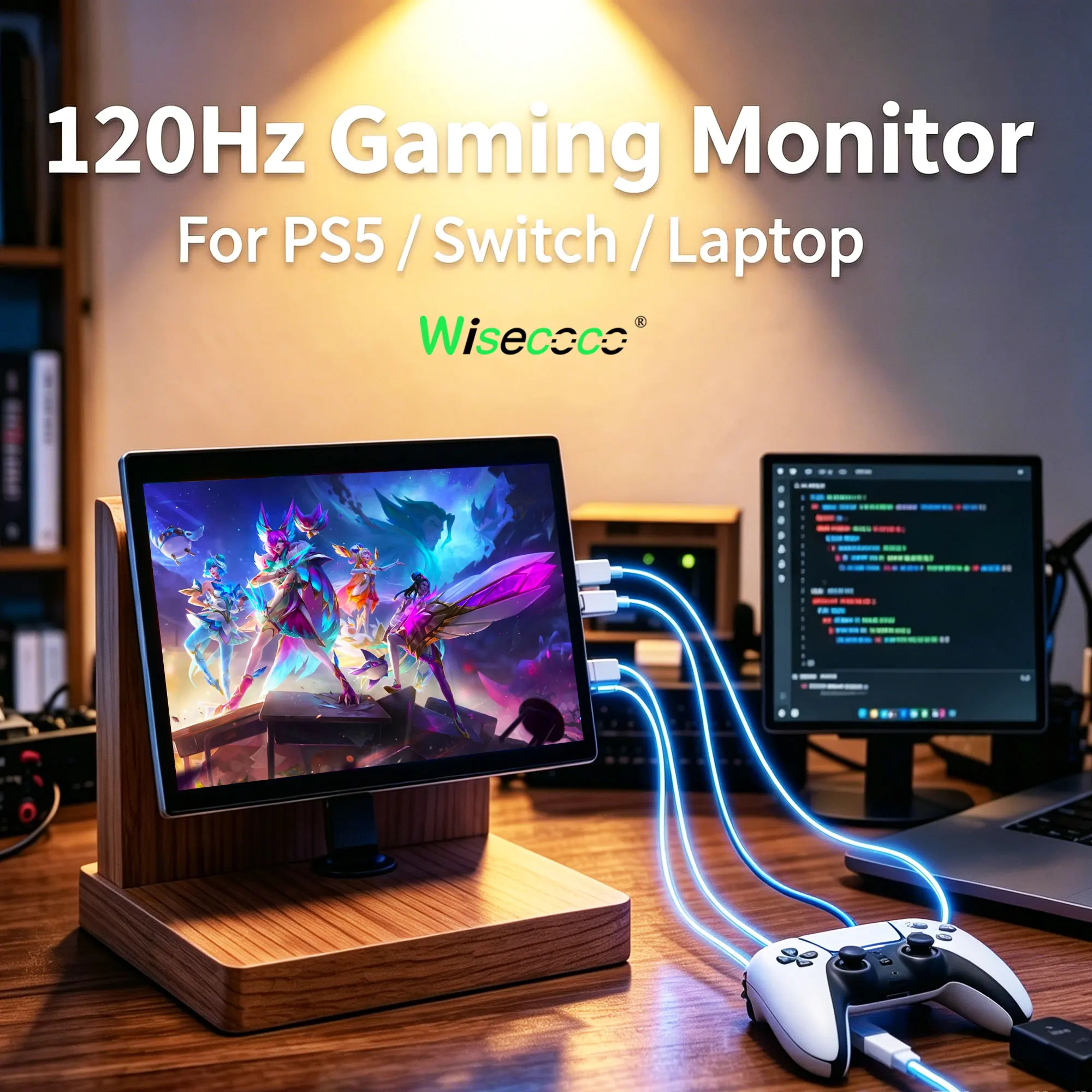​​7 Inch FHD 120Hz Ultra-thin Portable Monitor Touch Screen 100% sRGB USB-C For Laptops Raspberry Pi Gaming​
