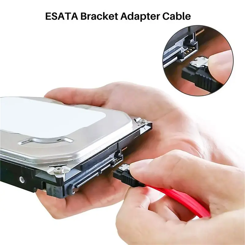 Dual Port SATA Serial ATA Cable To ESATA Bracket Adapter Cable
