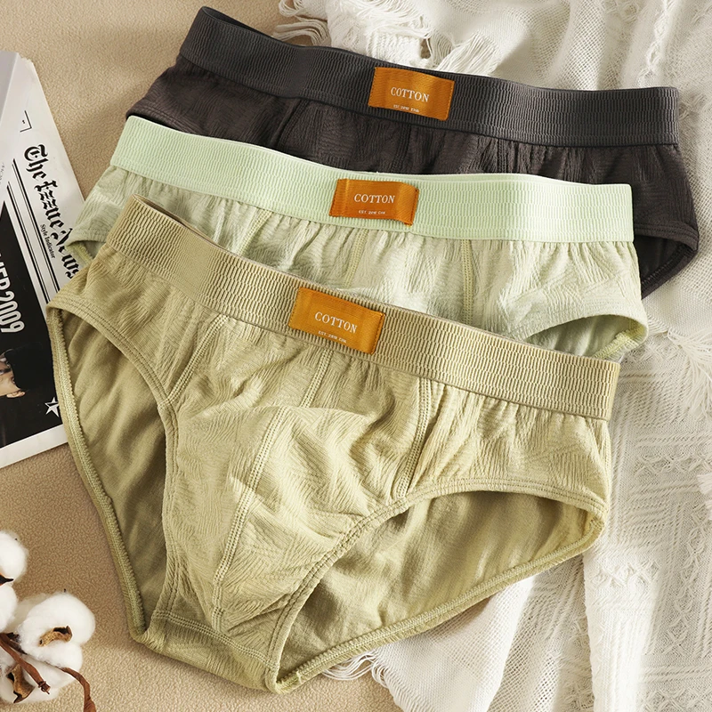 

3 комплекта мужских хлопковых трусов, дышащие, мягкие, удобные, сексуальное нижнее белье для молодежи, спортивные индивидуальные трусы