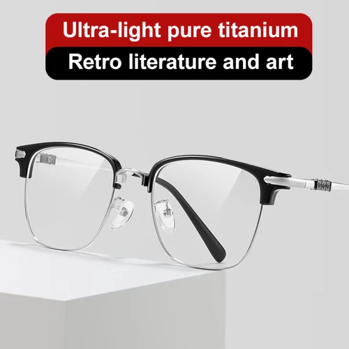 Imagen 2 del producto VICKY, monturas cuadradas clásicas para hombres, bloqueo de luz azul de negocios personalizado, se puede personalizar, gafas de lectura miopes K002