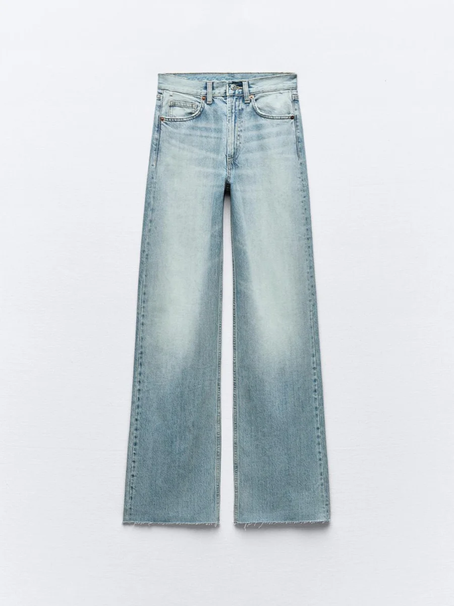 

High Waist Straight Leg Casual Loose Wide Leg Jeans Women's New Summer Faion Versatile Comfortable Chinese Ethnic Sle