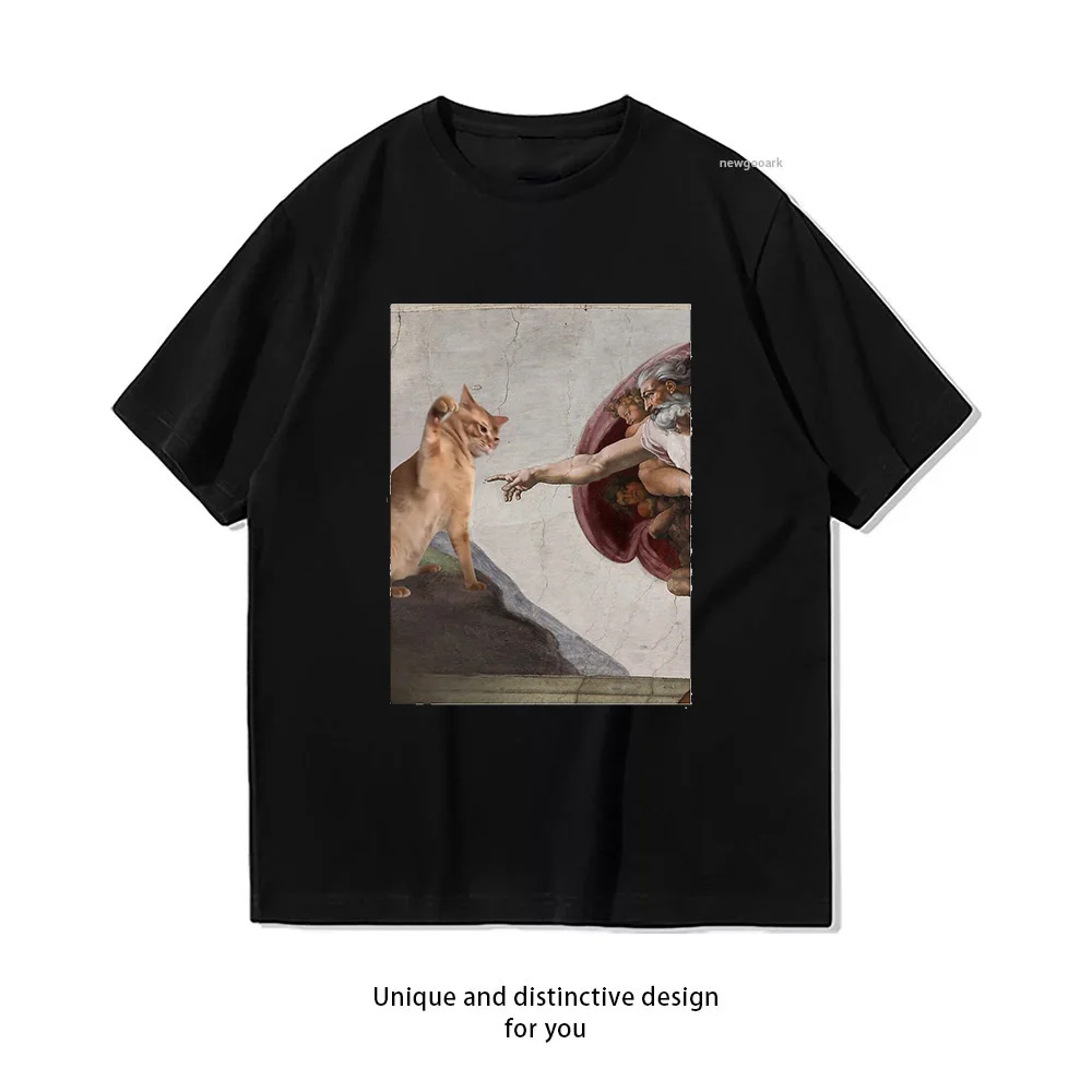 PURRFECT CREATION And GOD Created Cats Classic T-Shirt woman man summer cotton graphic t shirts Adult tops tee Short-sleev