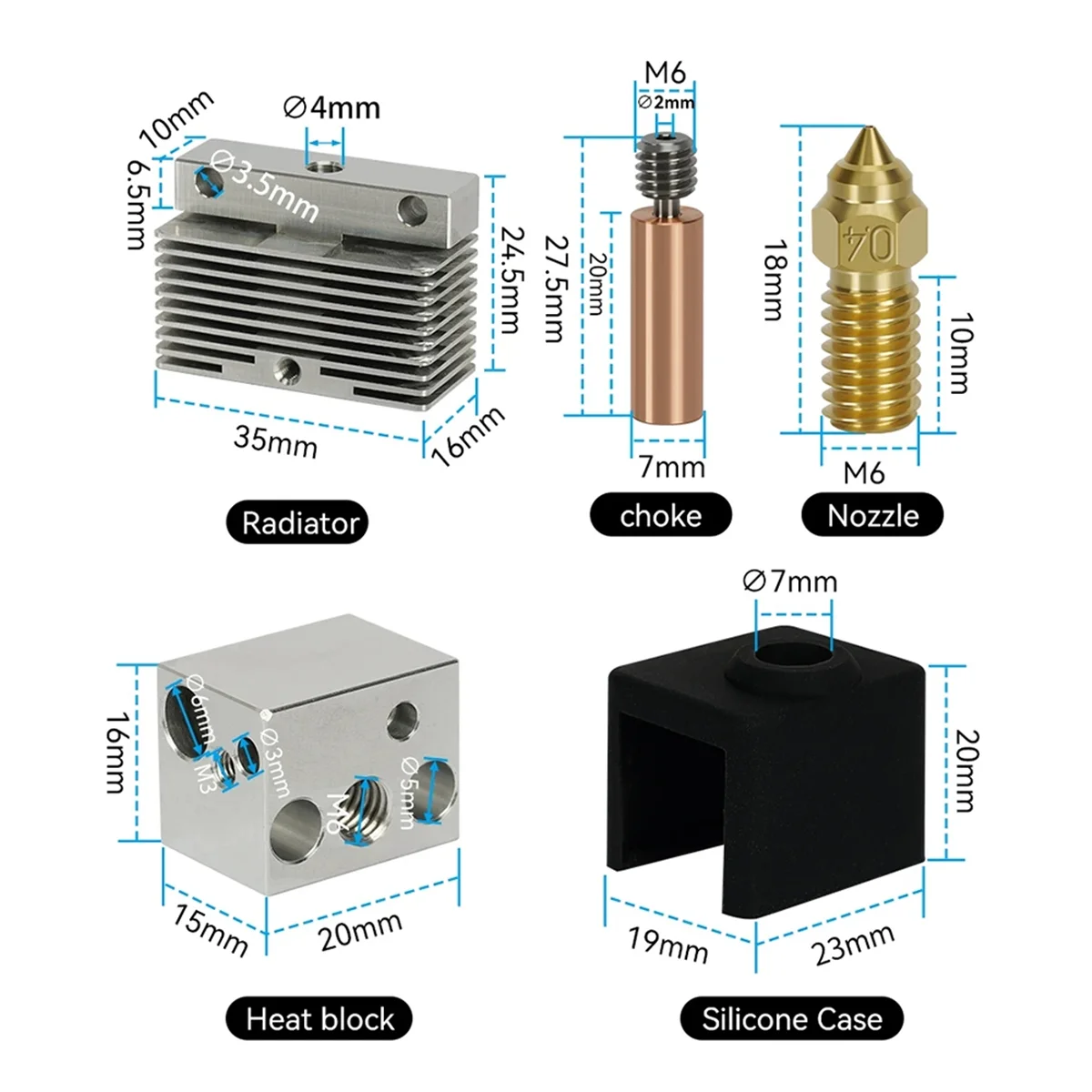 

For Elegoo Neptune 4/4Pro Hotend+0.4mm Nozzle Kit 24V 40W Heating Rod for Elegoo Neptune4/4Pro