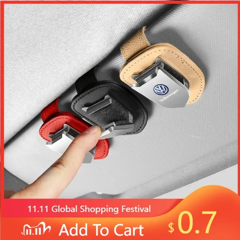 

Держатель для очков на солнцезащитный козырек для VW, новый, модный, кожаный, для VW Volkswagen Jetta MK5 Golf Passat 3B7 601