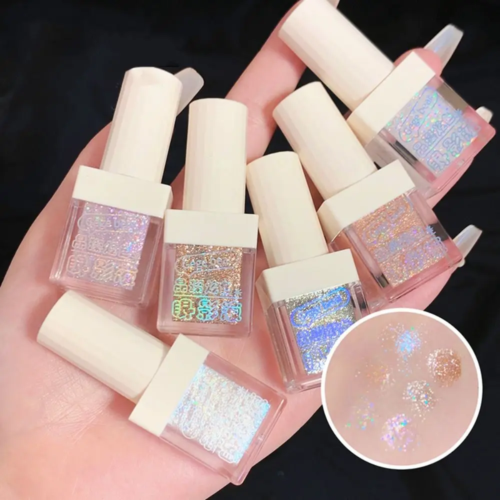 Mini pennello fine pigmento per la pelle strumento per il trucco paillettes evidenziatore ombretto liquido occhi glitter diamante ombretto viso gel luccicante