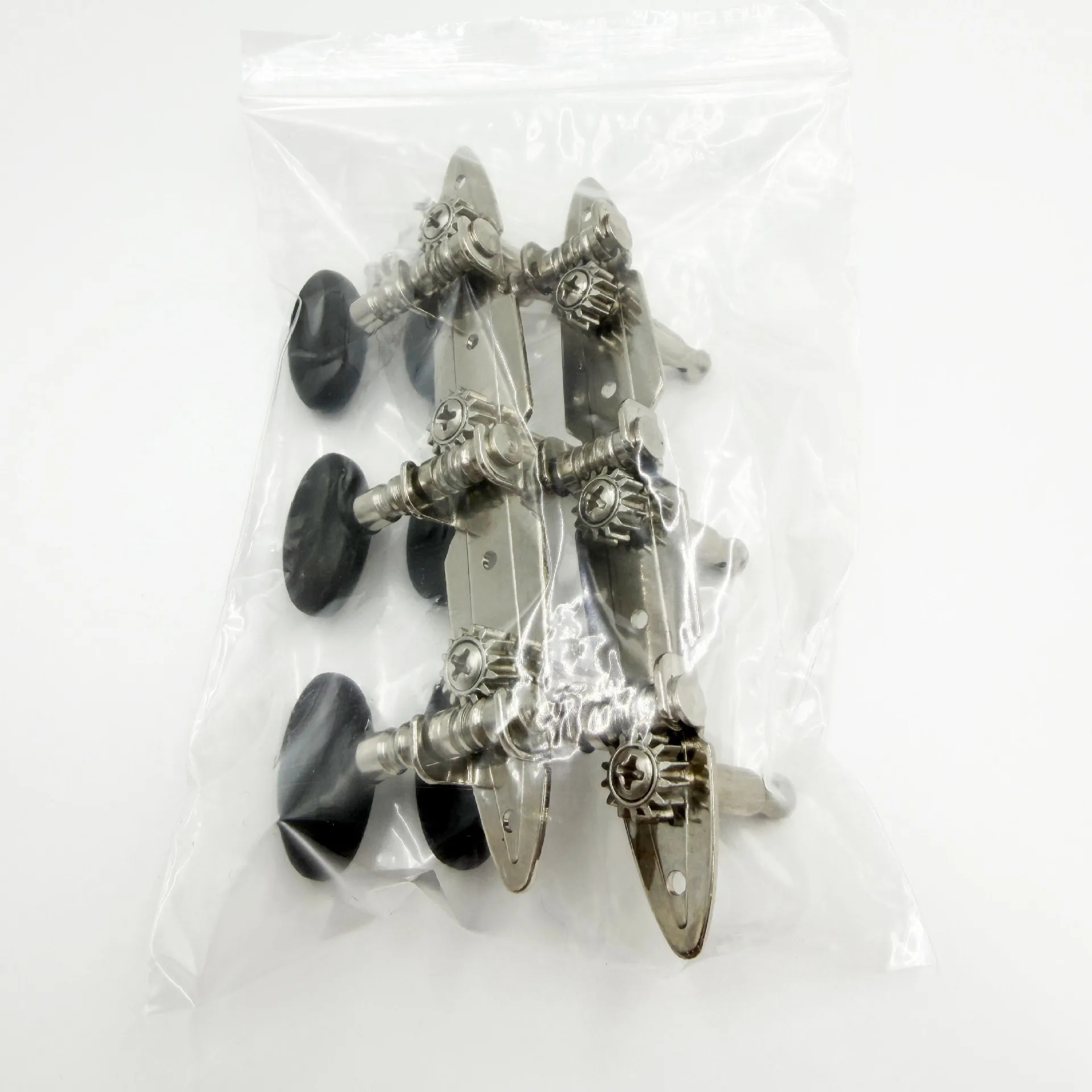 Boat Shape Classical Guitar Tuners 3-on-a-Plate Machine Heads Oval Buttons Replacement Tuning Pegs for Acoustic Nylon Guitar