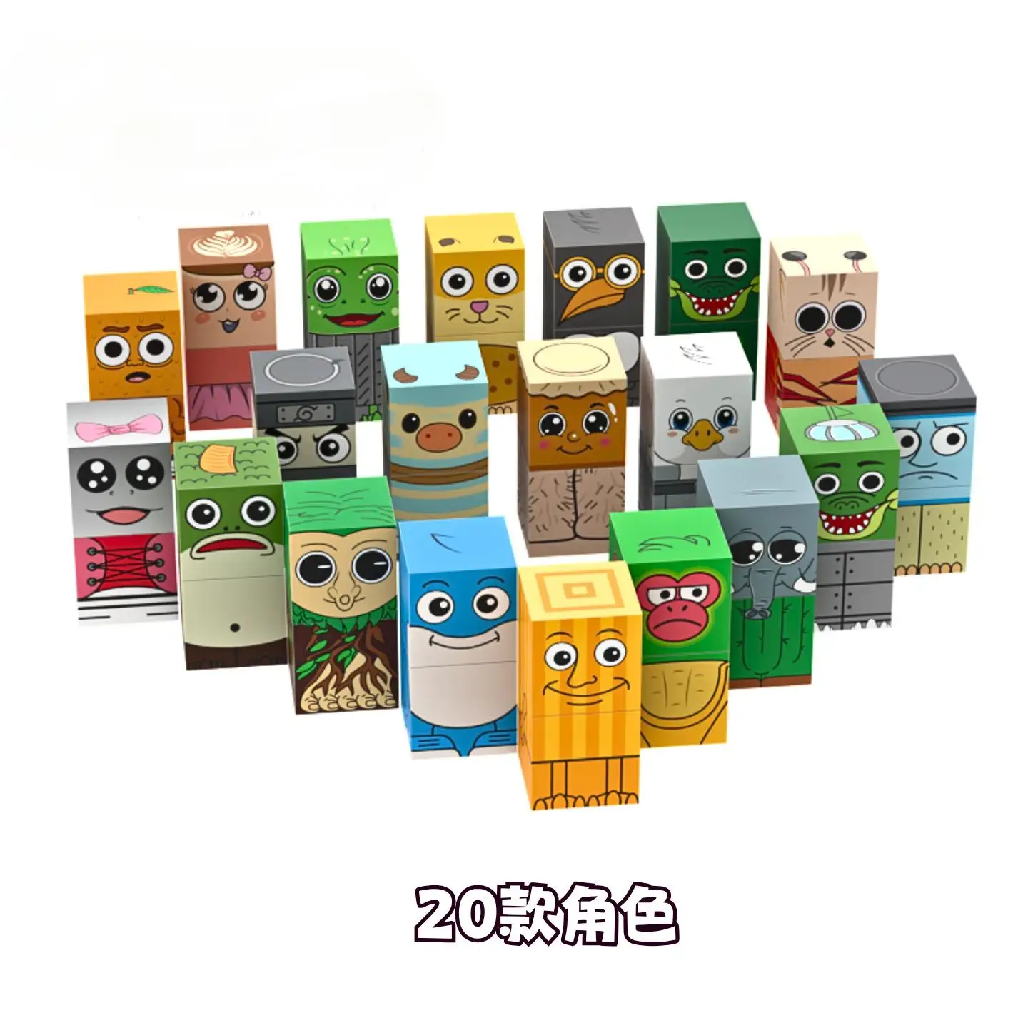 2025 new Brainrot magnetic building blocks Tung Tung Sahur Italy Tralalero Tralala Assembling toys for Adults & Kids gifts