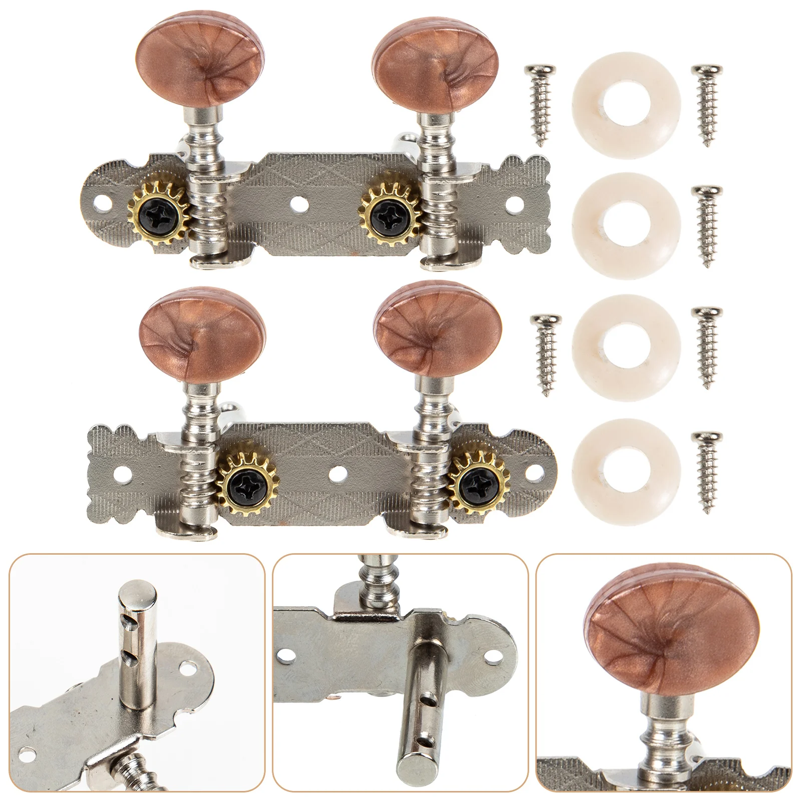 

Ukulele Tuners Replacement Pegs Keys Ukelele Round Head Tuning Heads