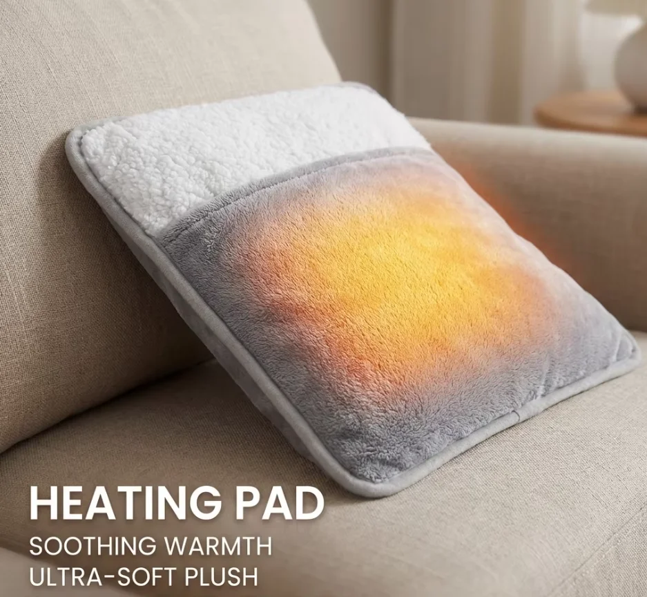 Winter Electric Foot Heating Pad USB Charging Soft Plush Washable Foot Warmer Heater Improve Sleeping Household Foot Warming Mat image 5