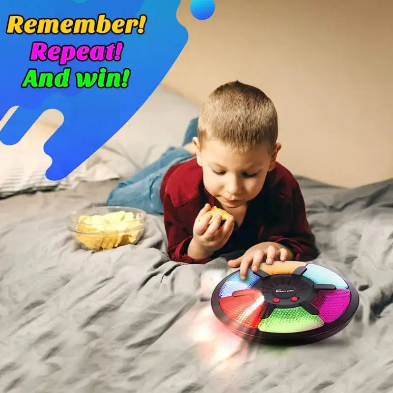 Train Focus and Reaction Skills! LED Memory Game Handheld with Fun Sound Effects + Multiplayer Battle Mode