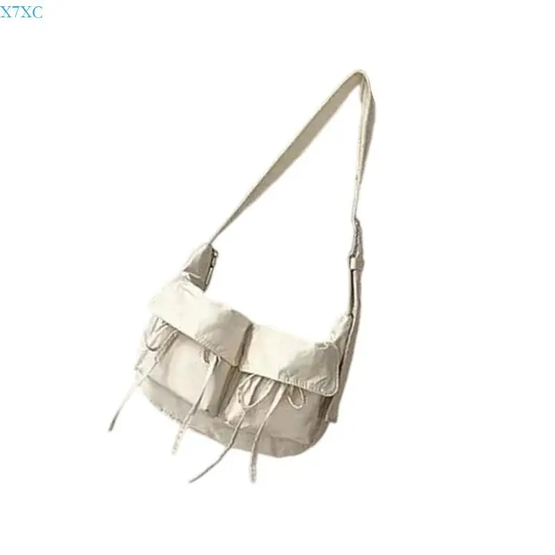 

X7XC Lovely Aesthetic Bag for School Retro Canvas Crossbody Bag Unisex