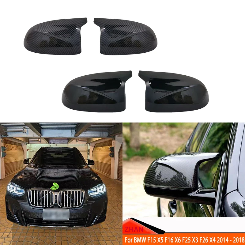 

Для BMW F15 X5 F16 X6 F25 X3 F26 X4 2014-2018 M Стиль Крышка бокового зеркала заднего вида Крышка боковой двери автомобиля Стайлинг Деталь Аксессуар