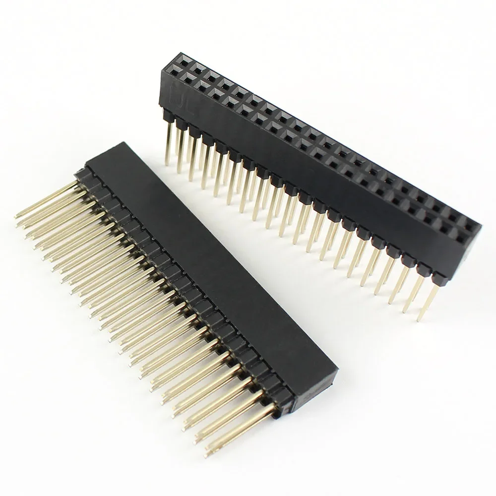 

100pcs 2.54mm Pitch PC104 2x20 40P 2*20 Pin Long 12.2mm Double Row Straight Female Header Socket Connector For Arduino