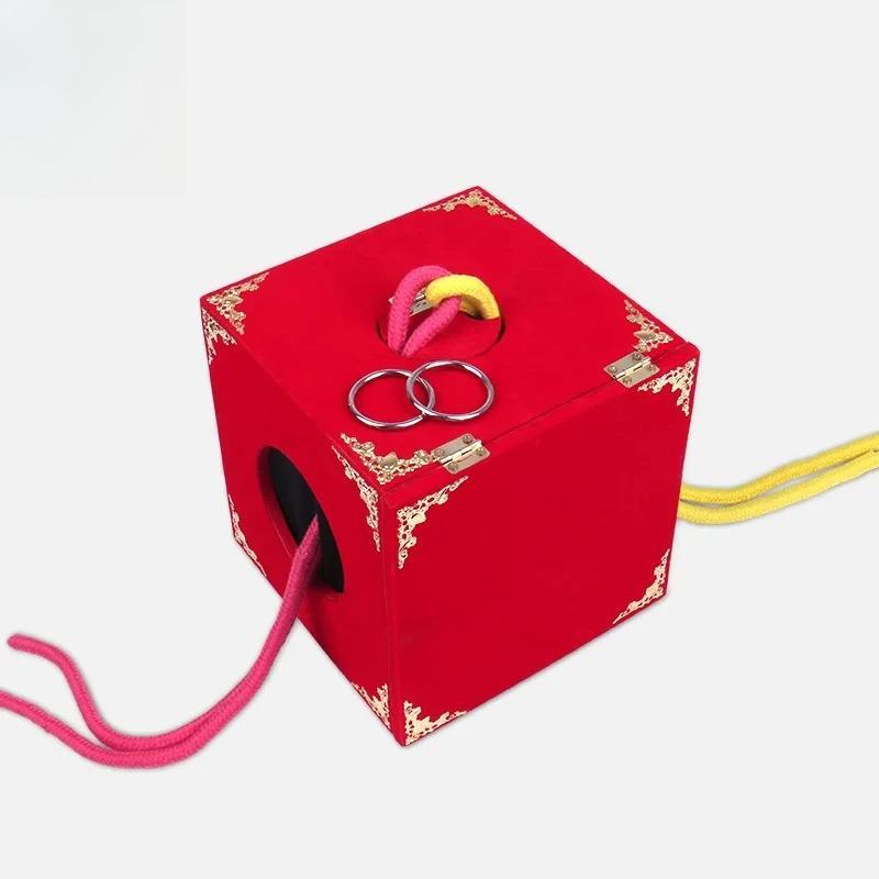Dean Box (Dean Dill) Linking Rope and Ring Box Magic Tricks Link Magia Magician Stage Close Up Illusions Gimmick Prop