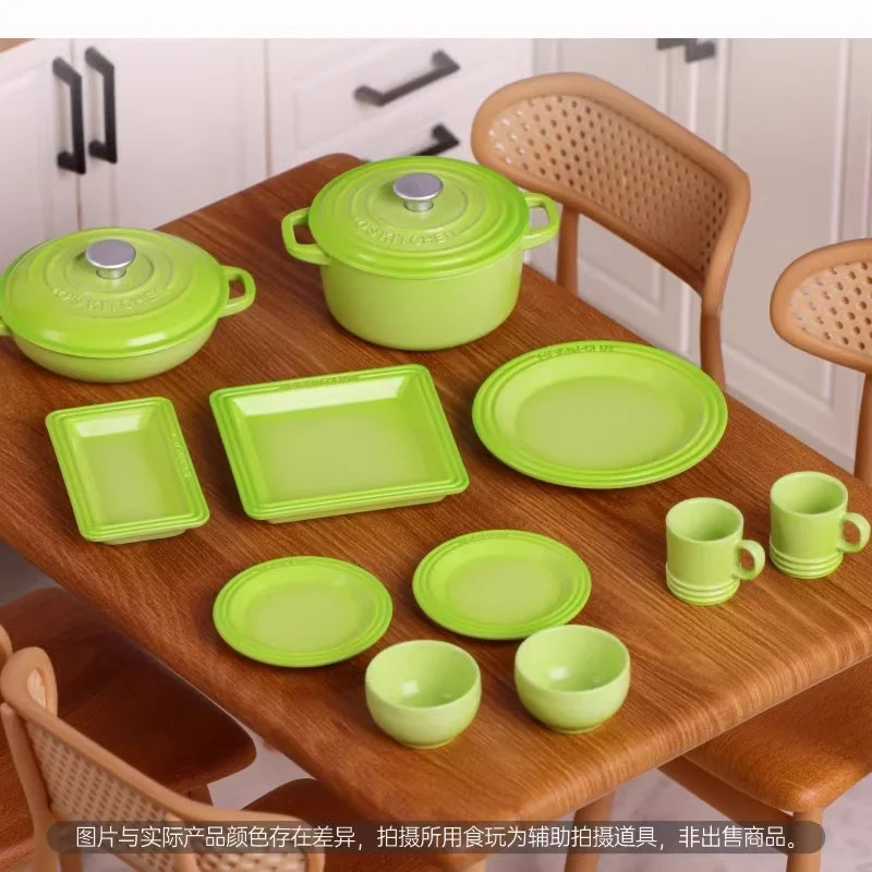 إكسسوارات أثاث منزل الدمية ، مجموعة أواني المائدة ، وعاء ، كوب ، وعاء ، طبق ، أطباق ، BJD ، Ob11 ، Gsc ، بليث ، جندي ، لول ، لعبة مصغرة ،