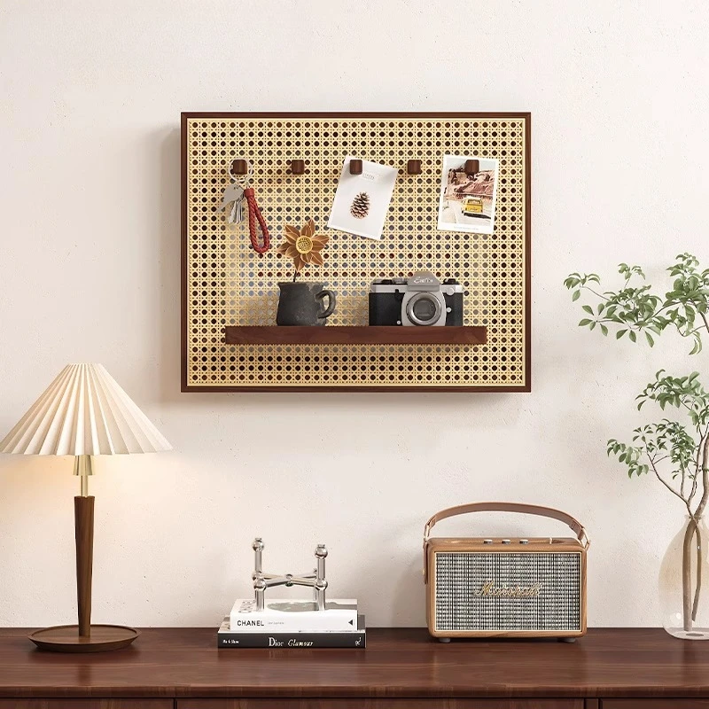 Rattan Circuit Breaker Cover Vintage Woven Electric Box Art Decor Upscale Camouflage Canvas for Wall Decor Fuse Panel Hiding Box